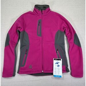 FIRST ASCENT Eddie Bauer Women's XS NWTs Jacket‎ Pink Polartec Wind Pro Power